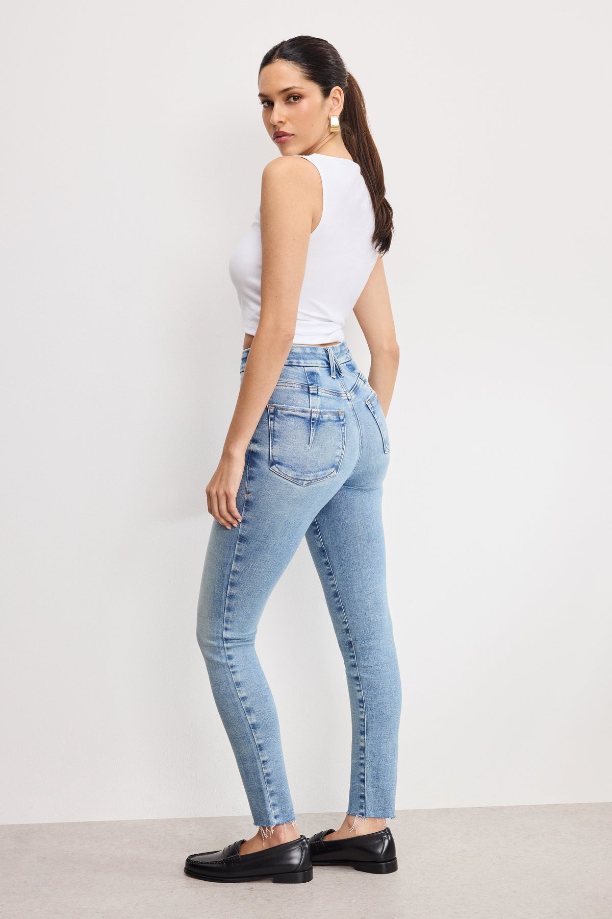 Luxury SOFT TECH GOOD LEGS SKINNY JEANS INDIGO1076