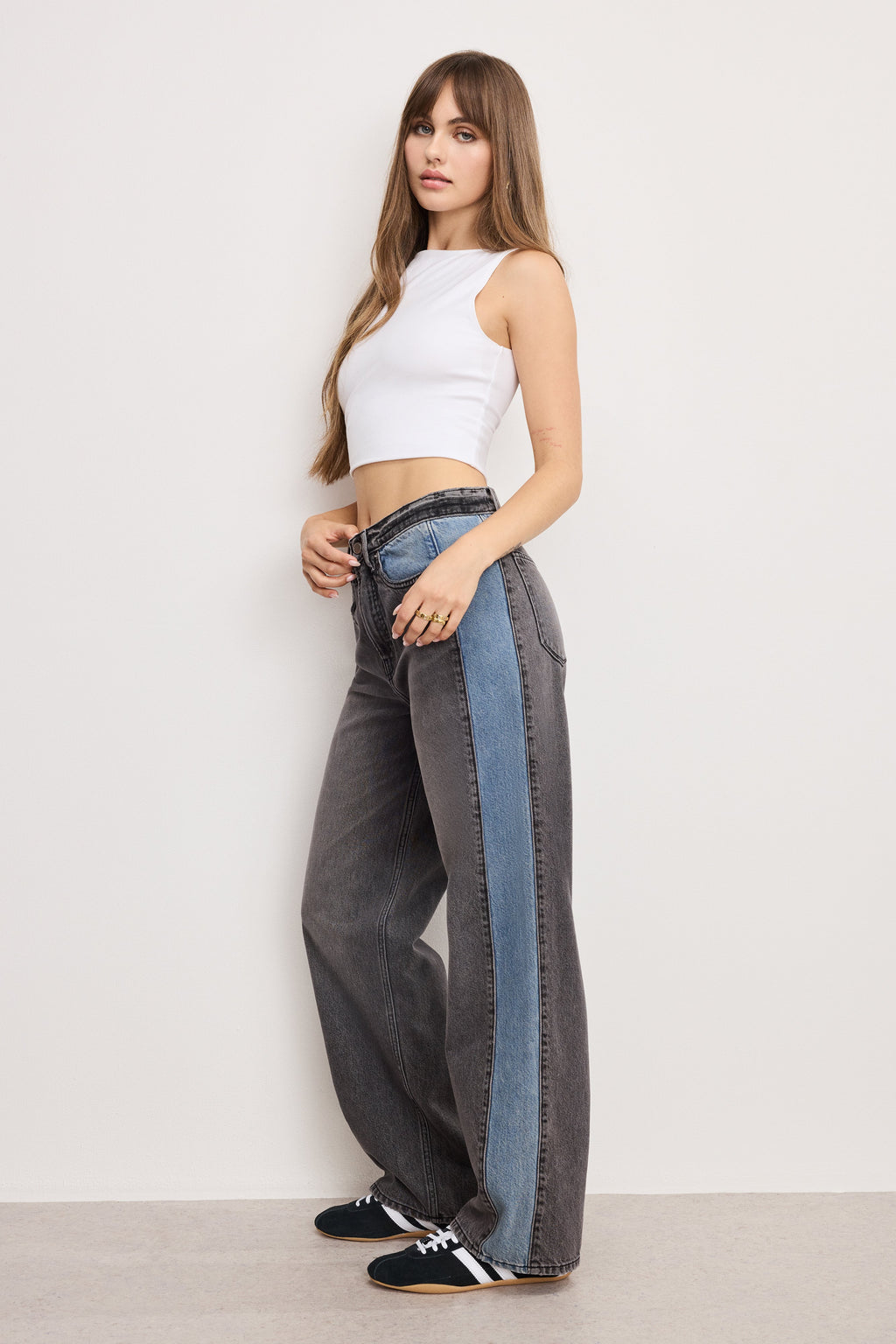 Luxury GOOD LOW RISE BAGGY JEANS INDIGO1000