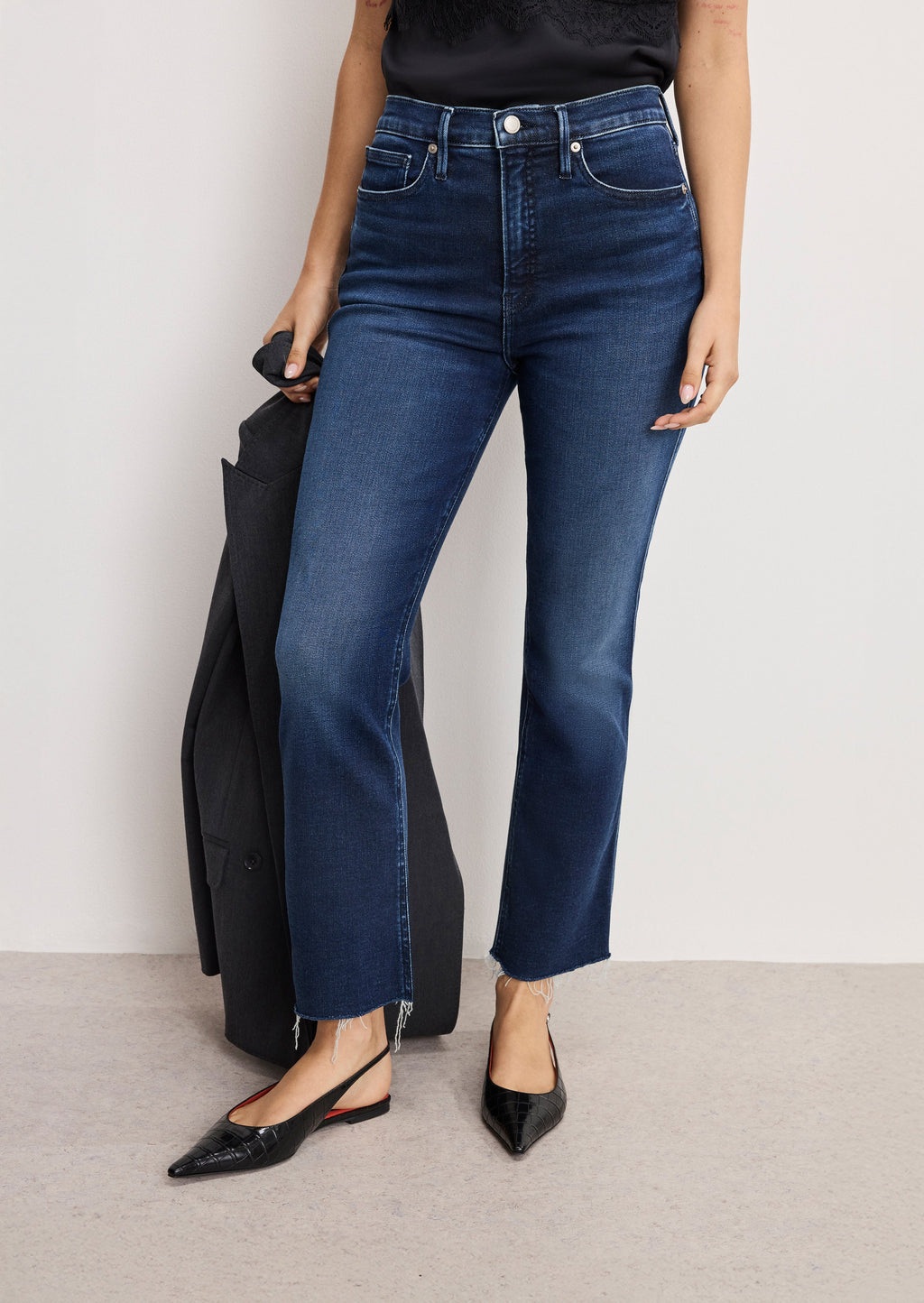 Luxury SOFT TECH GOOD KICK FLARE JEANS INDIGO1068