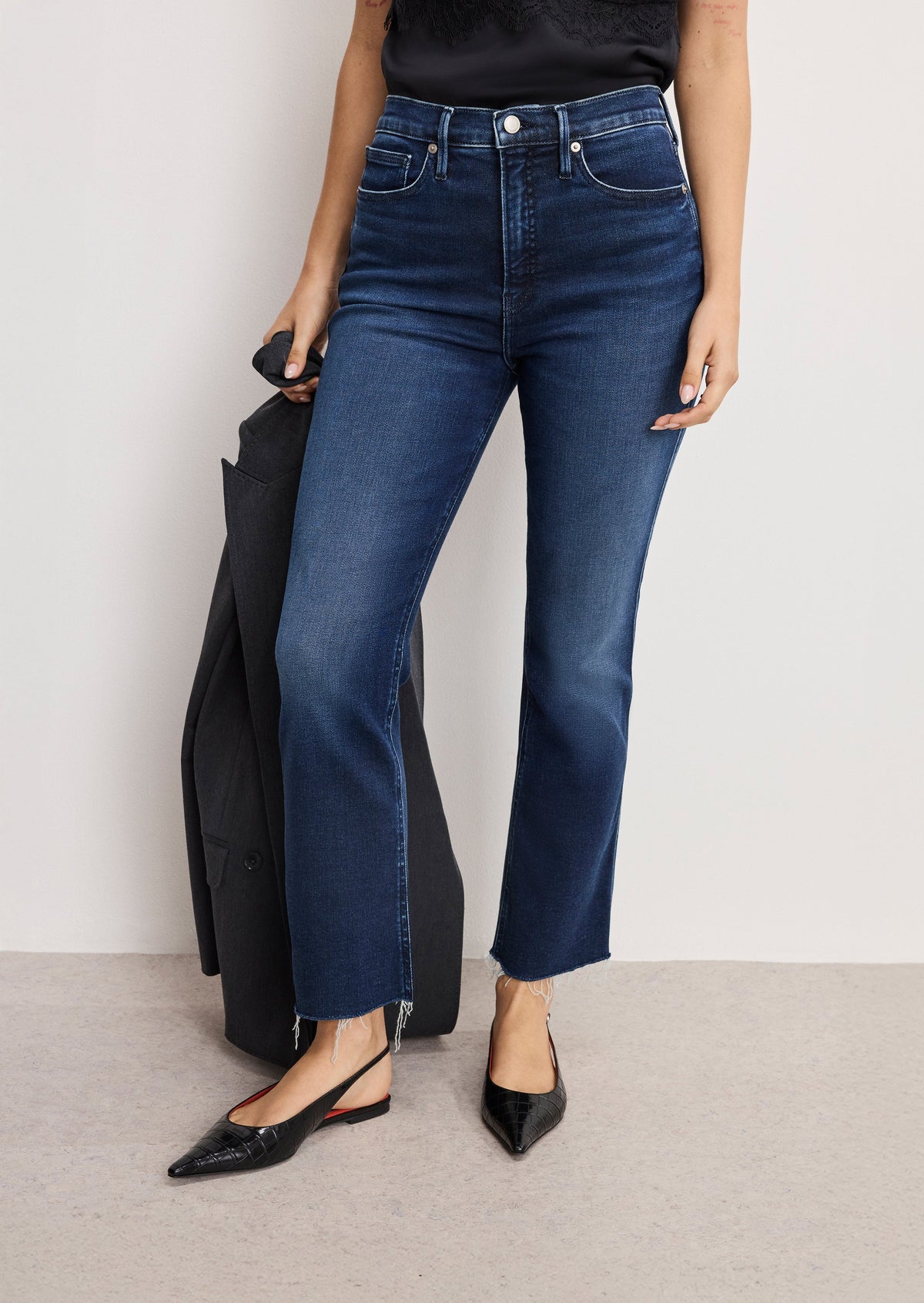 Luxury SOFT TECH GOOD KICK FLARE JEANS INDIGO1068