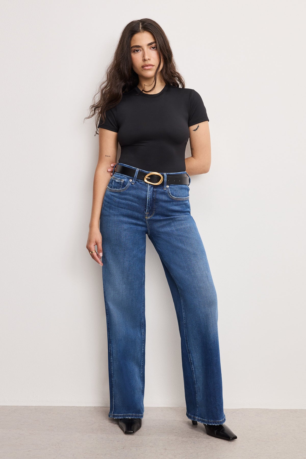 Luxury SOFT TECH GOOD PETITE SKATE WIDE JEANS INDIGO891