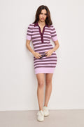 Luxury CABLE KNIT MINI DRESS COLLEGIATE STRIPE001