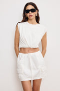 Luxury COTTON MUSCLE TEE CLOUD WHITE