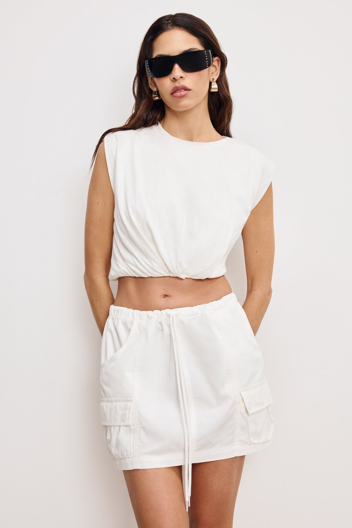 Luxury COTTON MUSCLE TEE CLOUD WHITE