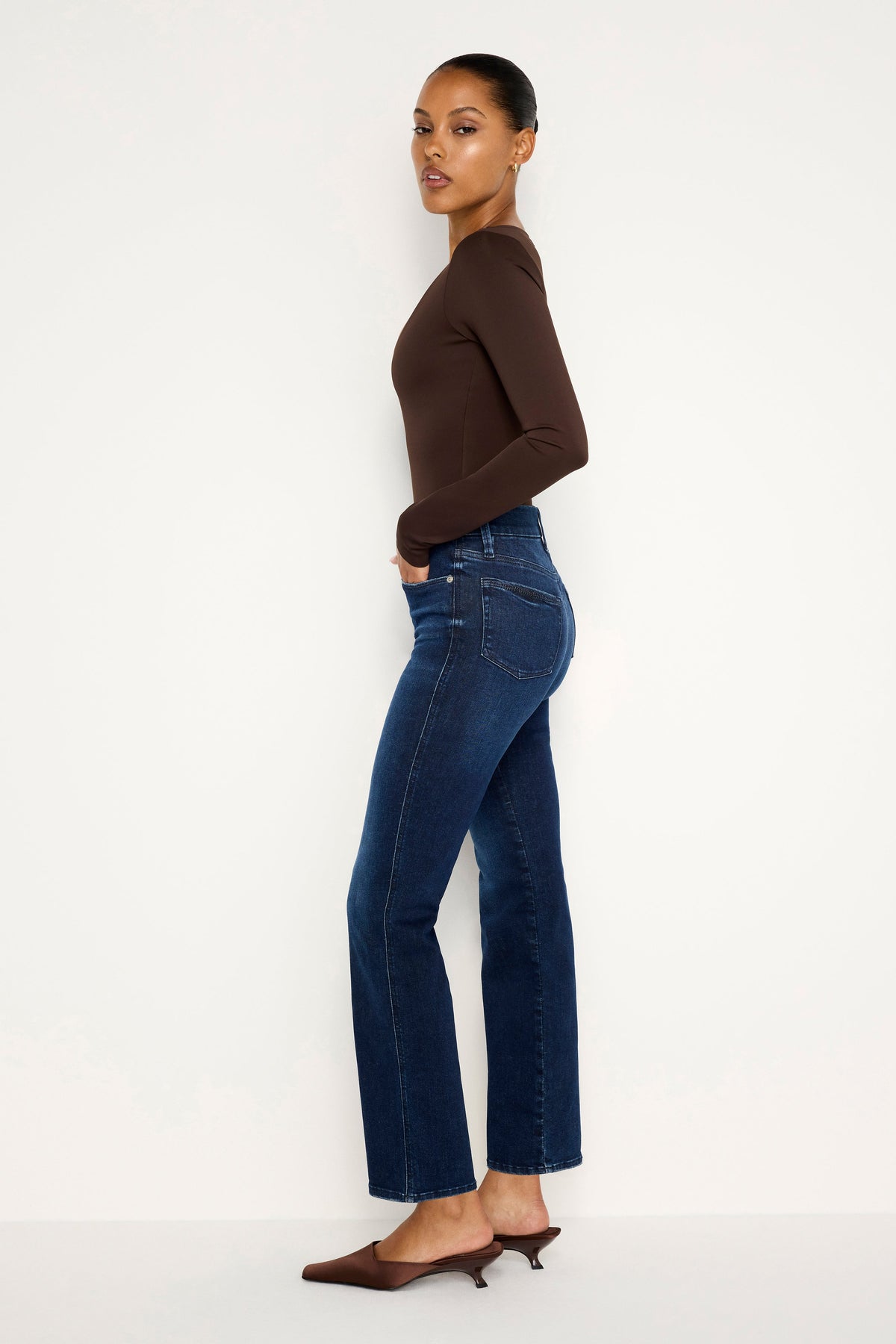 Luxury ALWAYS FITS GOOD CURVE STRAIGHT JEANS INDIGO707