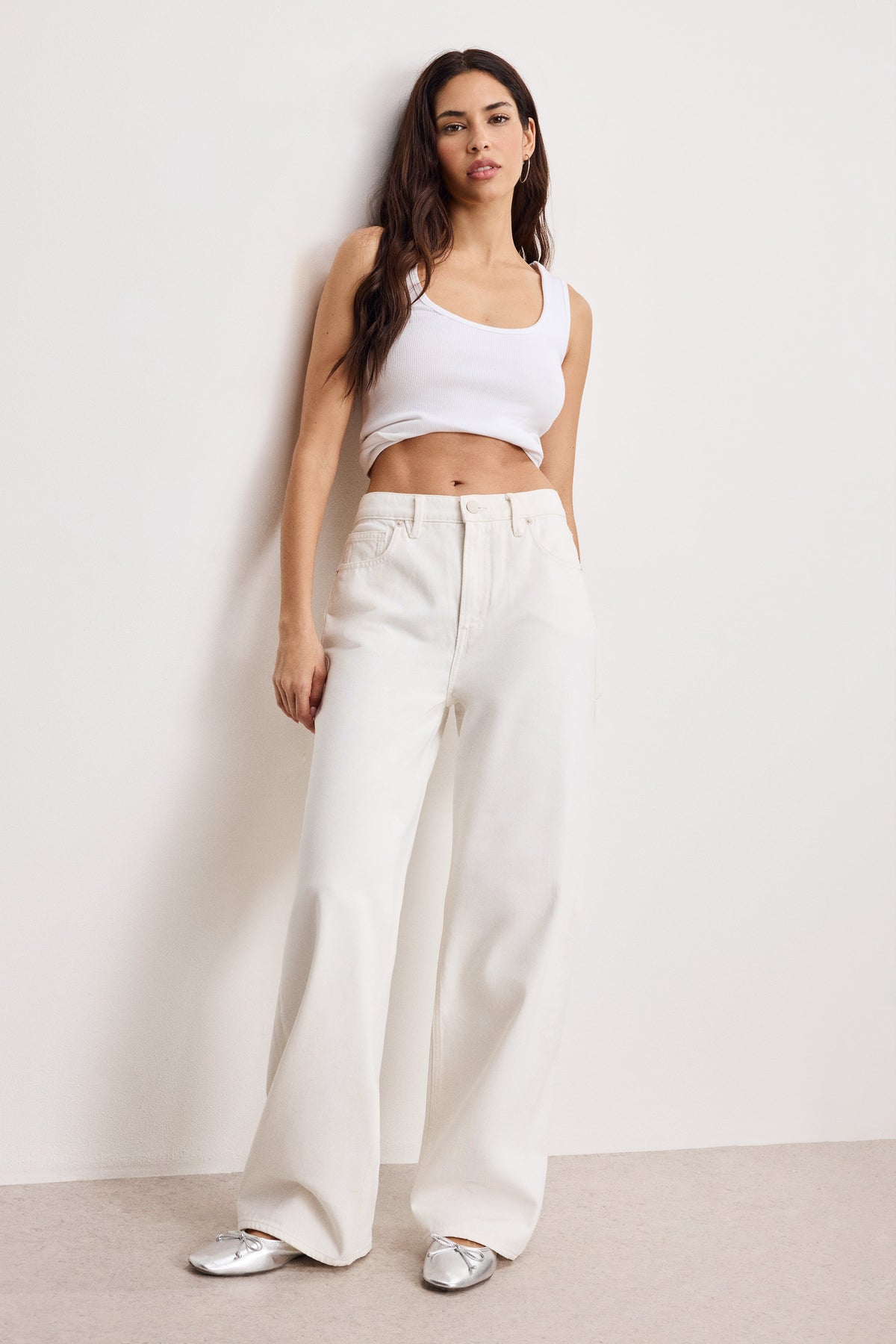 Luxury GOOD LOW RISE BAGGY JEANS CLOUD WHITE