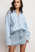 Luxury DENIM SHIRT DRESS INDIGO795