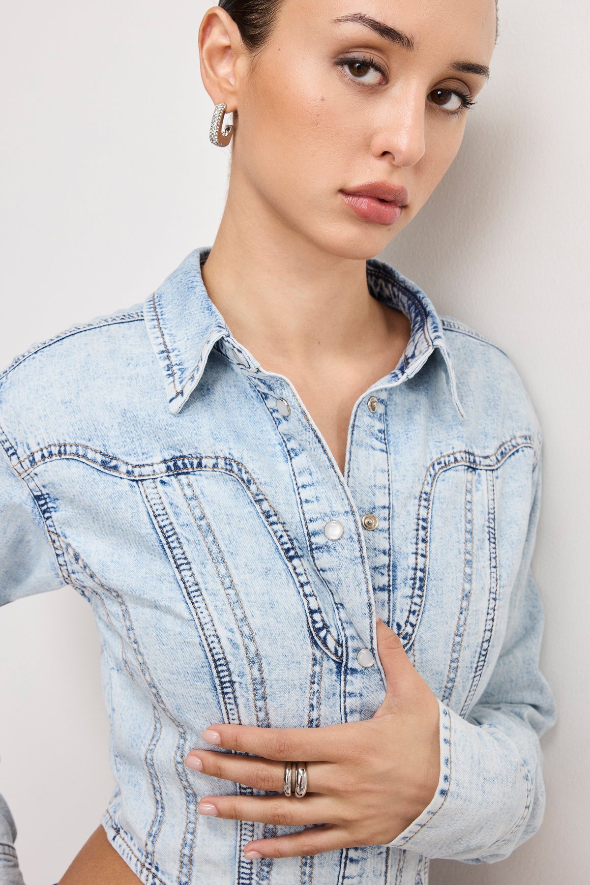 Luxury DOLLY DENIM CORSET SHIRT INDIGO1021