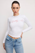 Luxury DOLLY BUTTERFLY SUPER STRETCH LONG SLEEVE WHITE001