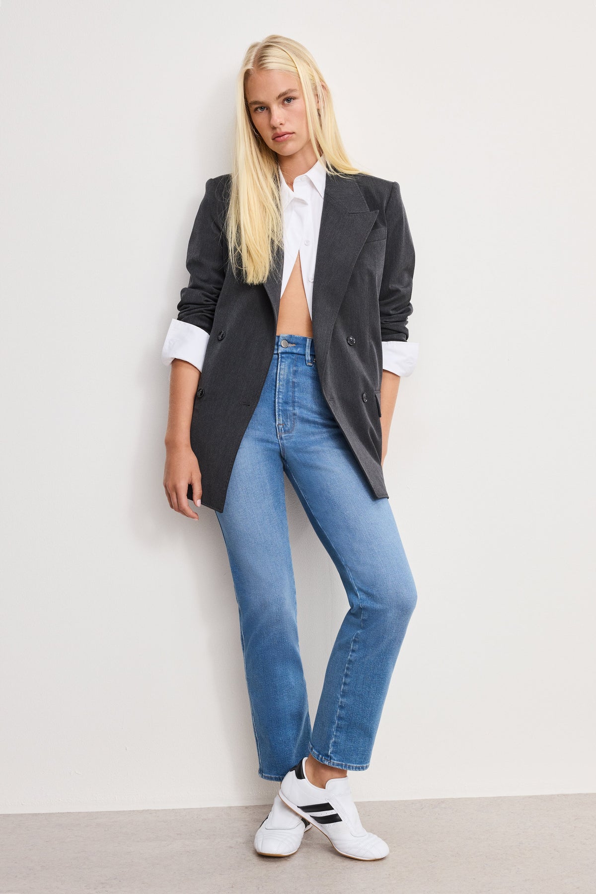 Luxury GOOD CURVE STRAIGHT COMPRESSION JEANS INDIGO268