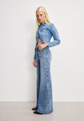 Luxury DOLLY JOLEANS CRYSTAL WIDE JEANS INDIGO1089