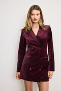 Luxury VELVET EXEC DRESS FIG007