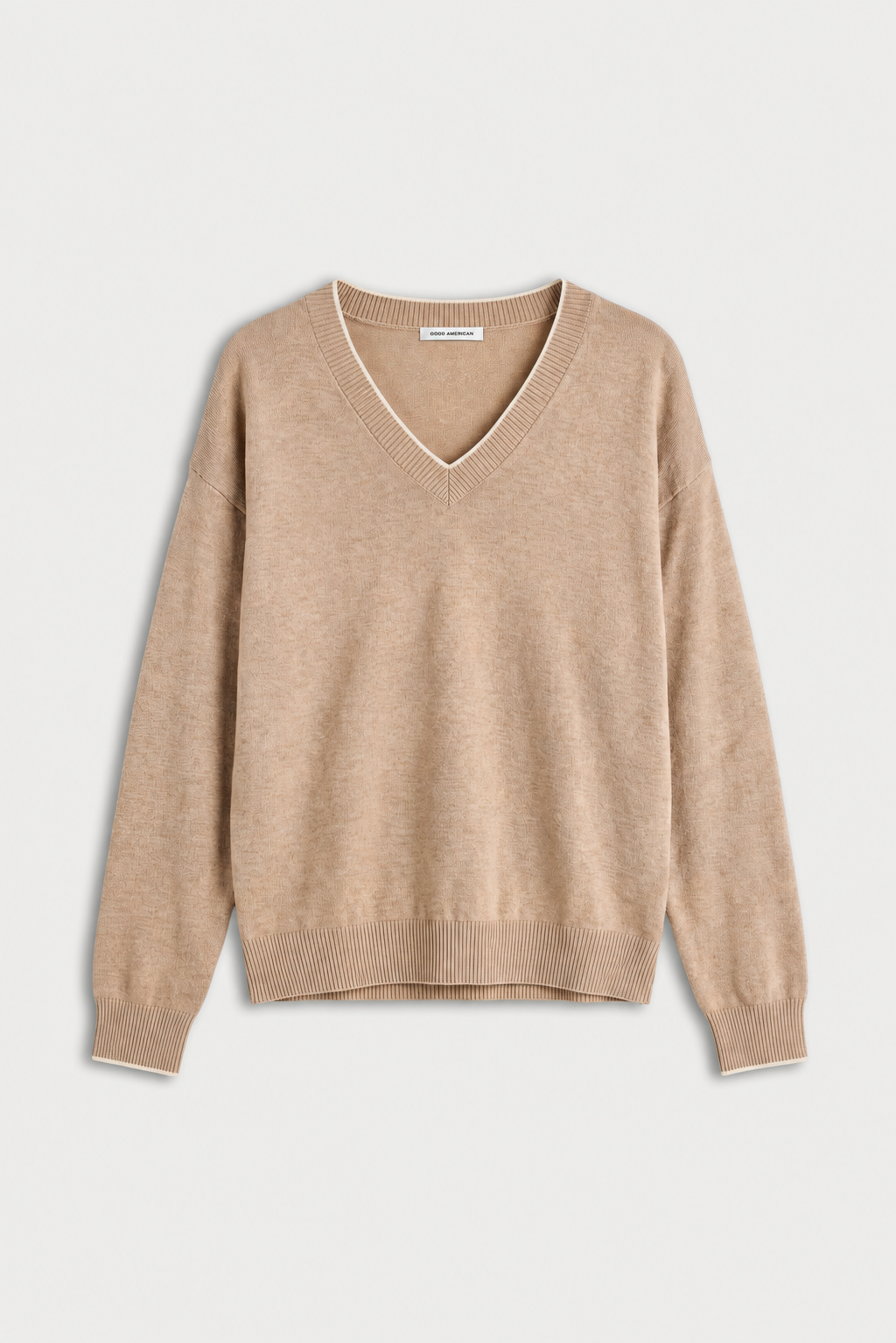 Luxury THE COZY V NECK SWEATER DUNE MIST
